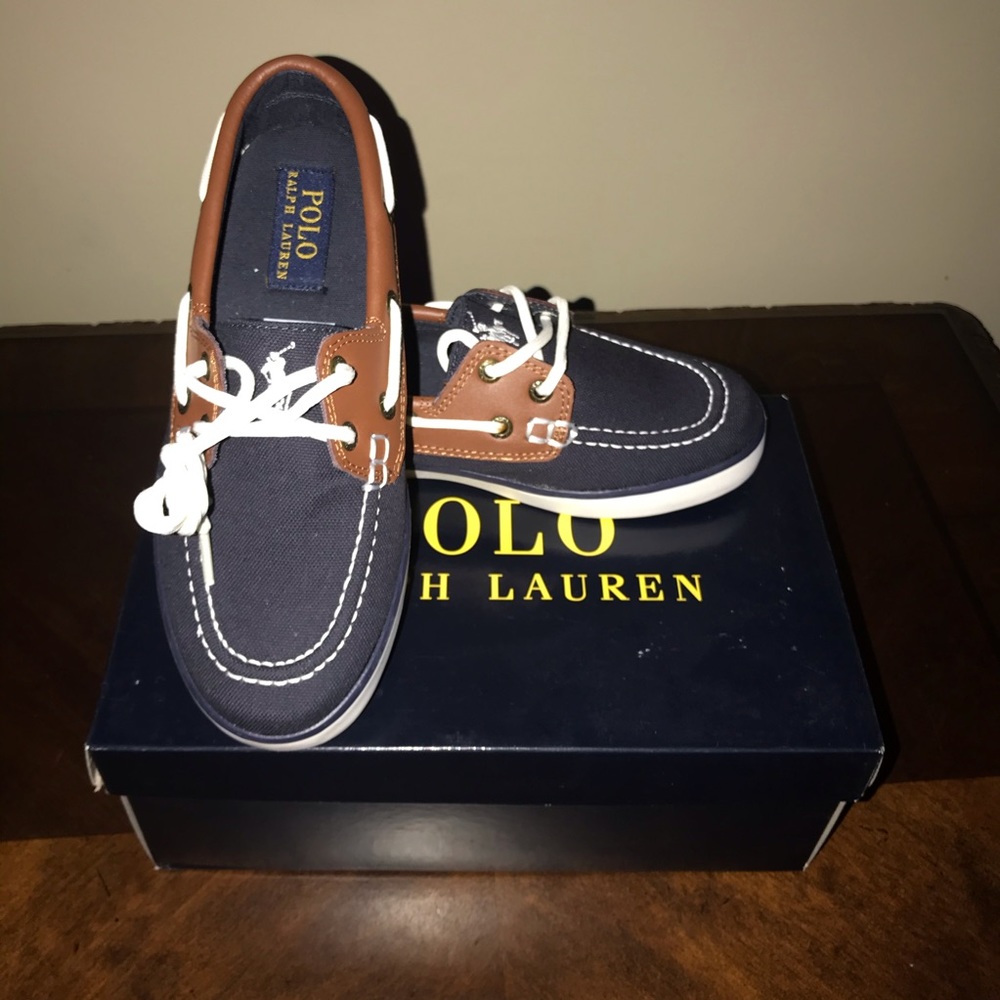 Ralph Lauren Boys Boat shoes BRAND NEW IN BOX 13.5